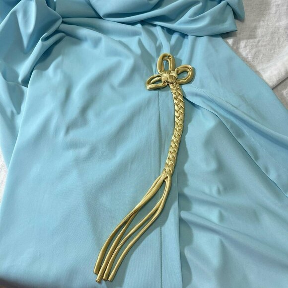 Hollywood Vassarette Blue Robe Nightgown Designer Line Loungewear 32 Vtg 1960s - Picture 8 of 10